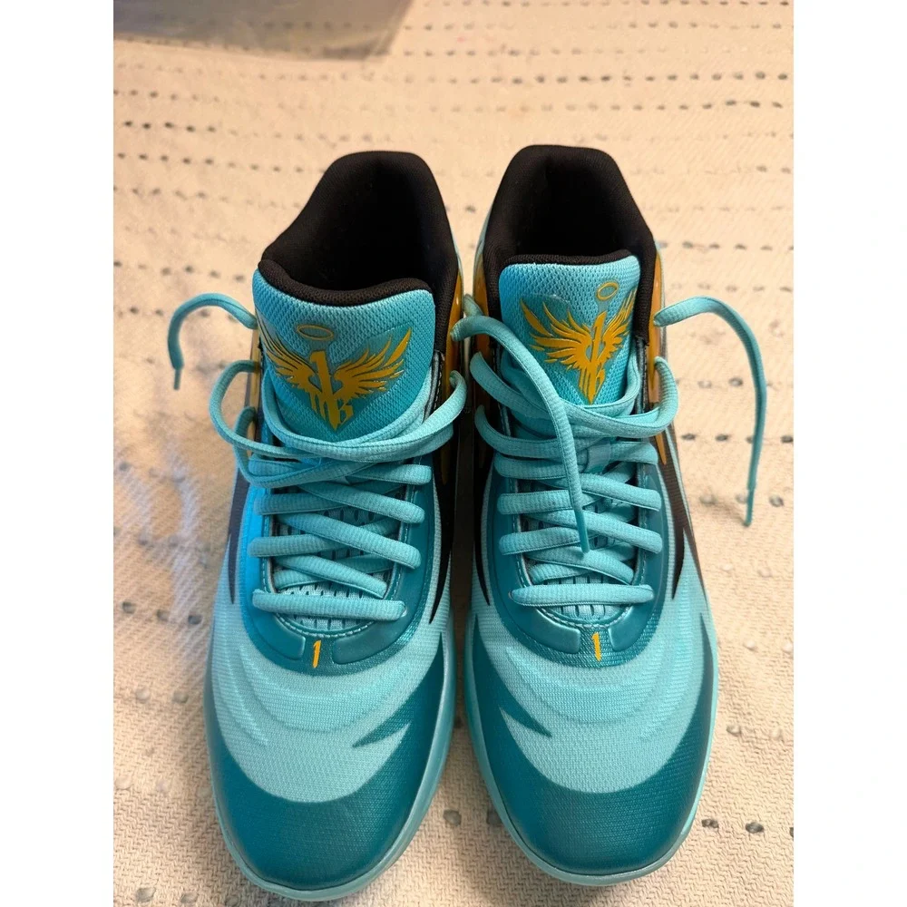Puma MB.02 LaMelo Ball Supernova Blue Orange Basketball Shoes Mens 10.5